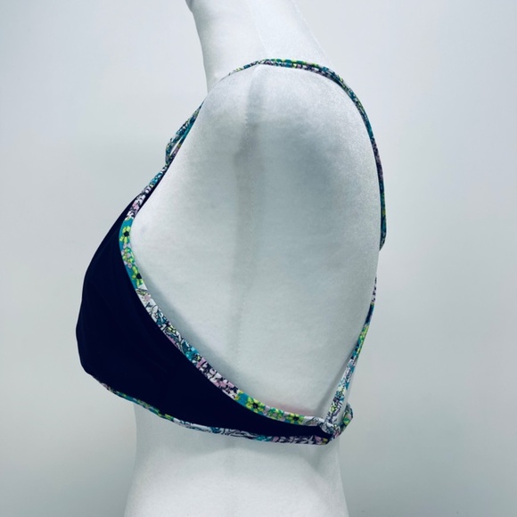 Victoria's Secret Bikini Top Size M Women’s Bali Floral Beaded Embroidered Black - Picture 3 of 7